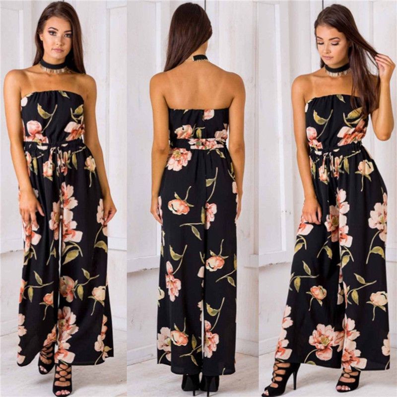 floral ruffle jumpsuit