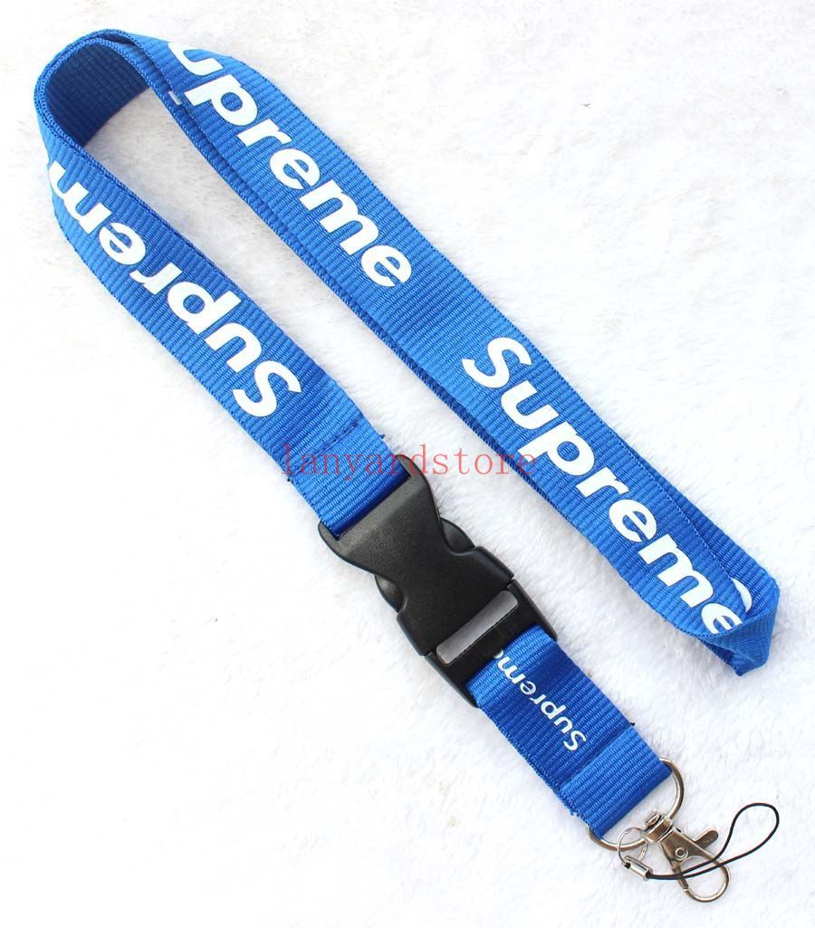 blue supreme lanyard