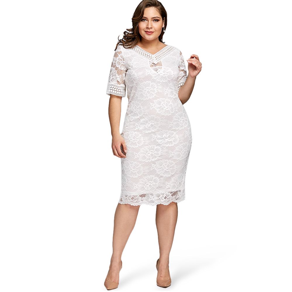 lace dress for big size