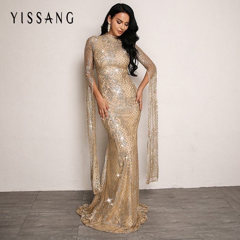 robe longue paillette