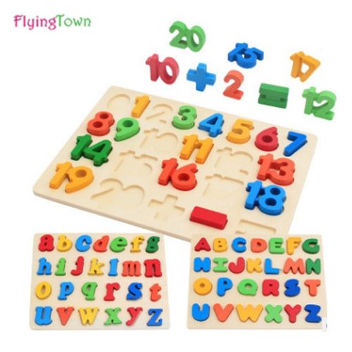 Funny Wooden Puzzle for Toddlers Numbers and Fruit Puzzle Educational Toys Kid