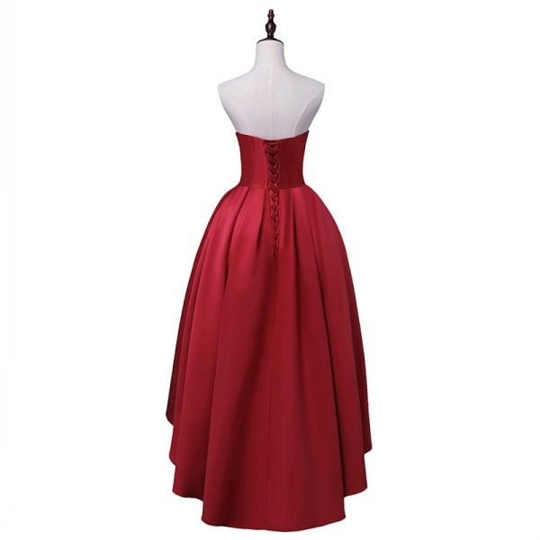 long red corset dress