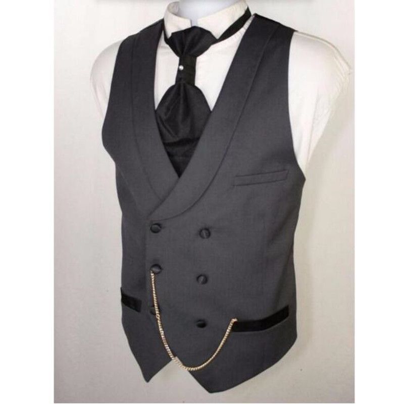 Acquistare Abito Uomo Grigio Scuro Su Misura Gilet Uomo Slim Fit Formale  Uomo Prom Vest Doppio Petto Economico | Consegna Veloce E Qualità |  It.Dhgate