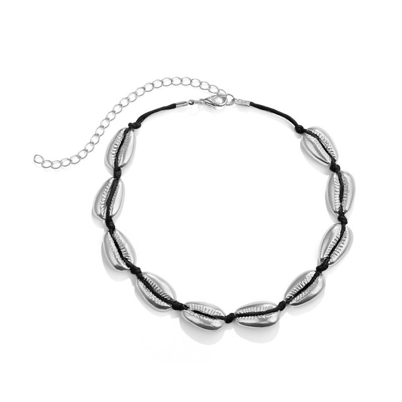 black shell necklace choker
