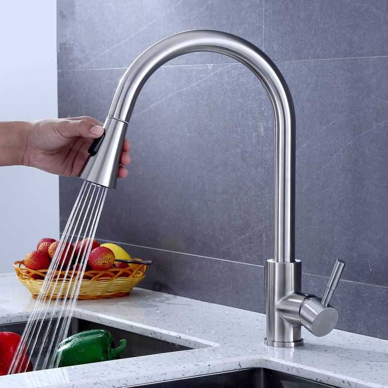 2020 304 Stainless Steel Pull Out Kitchen Faucet Kitchen Mixer