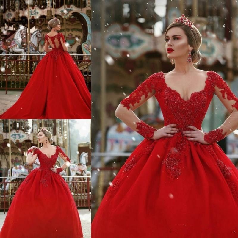 Estilo Chino Vintage Rojo Quinceañera Vestidos De Gala 2019 Ball Gown Cuello Alto Perla Con Encaje Estilo Chino Vintage Rojo Quinceañera Vestidos De Gala 2019 Ball Gown Cuello Alto Perla Con Encaje