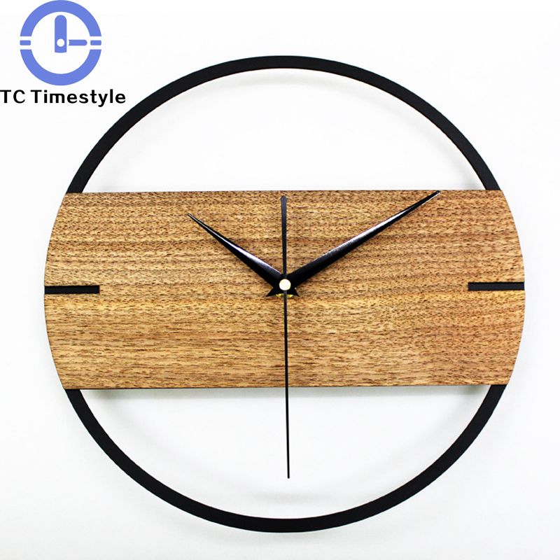 Grosshandel Holzerne Wanduhr Vintage Retro Silent Modernes Design
