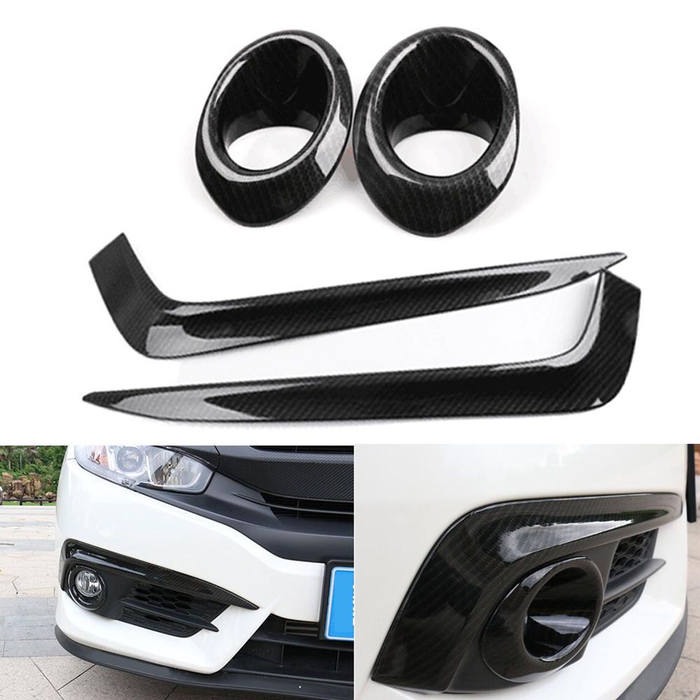 Front Fog Light Lamp Cup Cover Strip Carbon Fiber For Honda Civic 2016 2017 Purple Car Interior Accessories Really Cool Car Accessories From