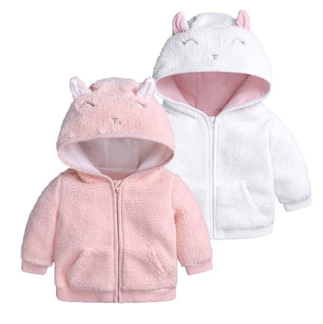 Winter Kids Child Fleece Coats Boys Padded Velvet Hooded Jacket Warm Outerwear