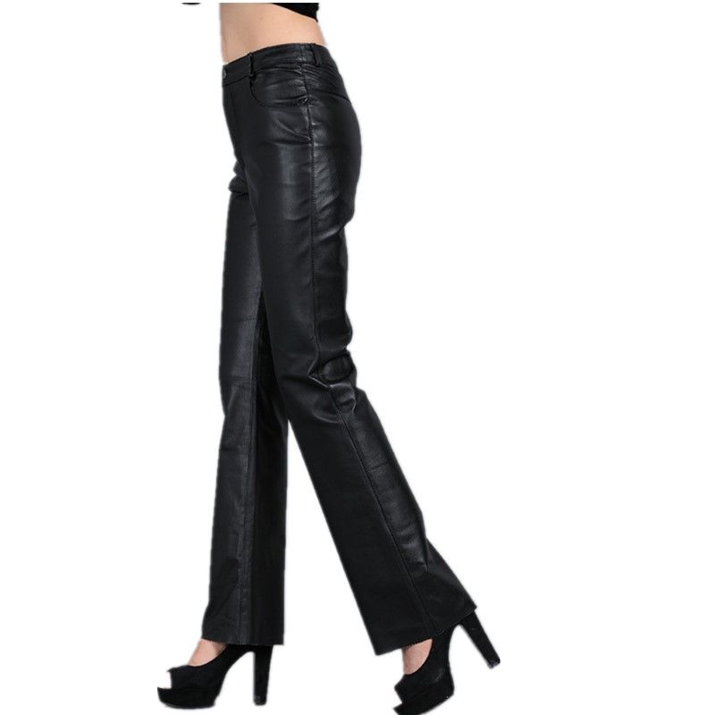 women's genuine leather pants