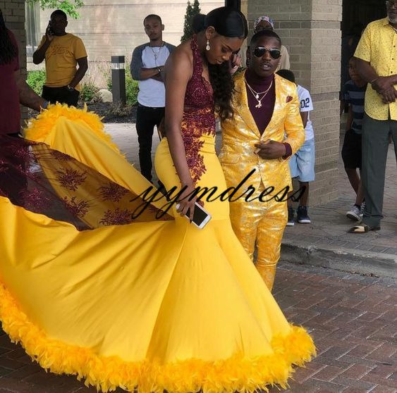 prom dresses 2019 yellow