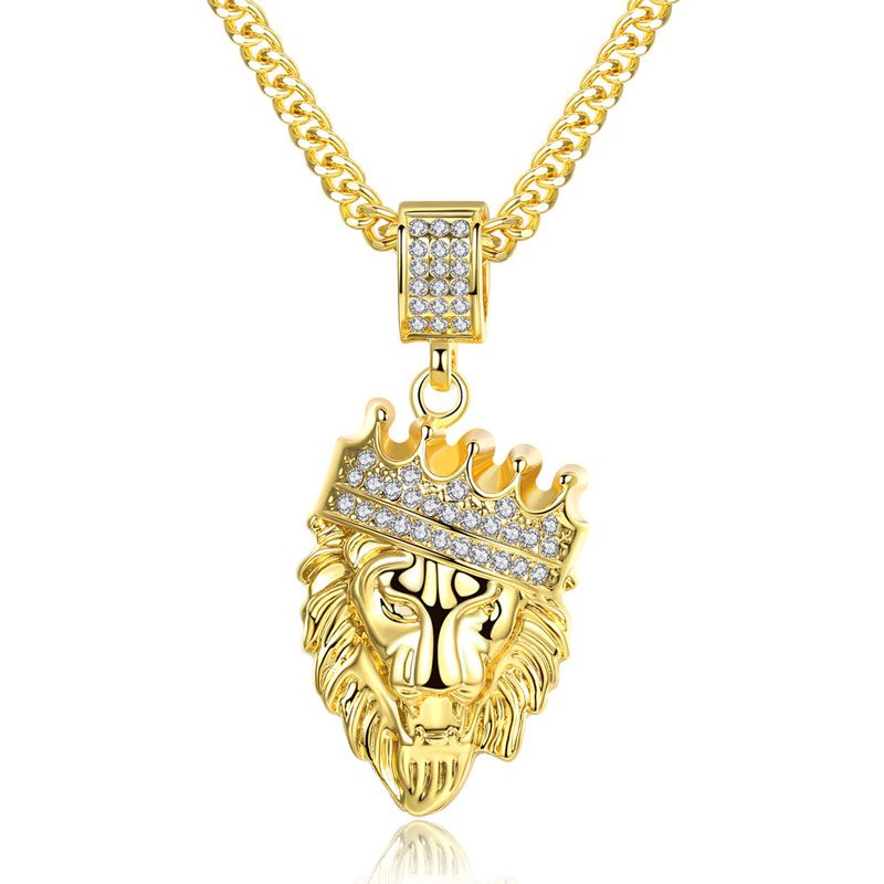 pendentif lion or 18k