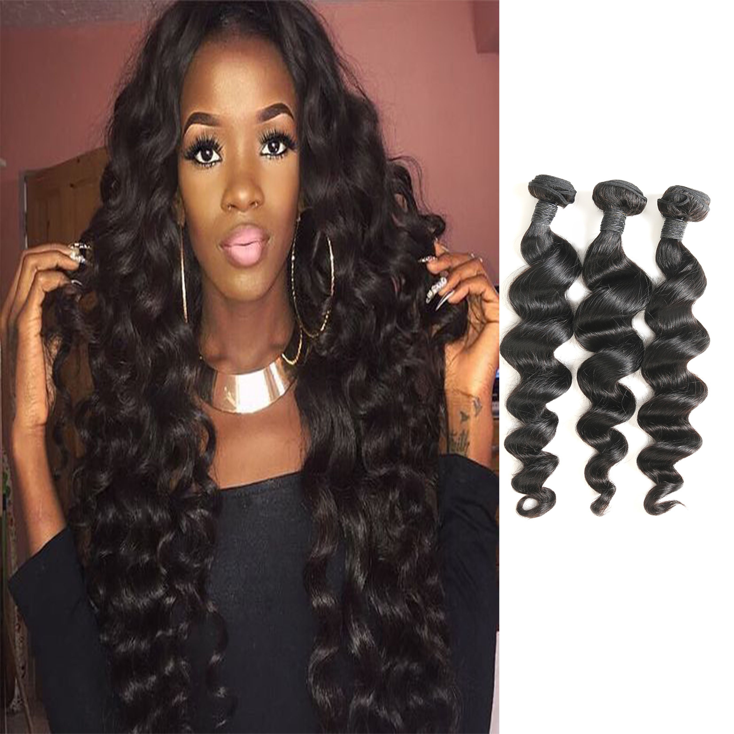 Laflare Hair Products 3 Cheap 9a Brazilian Virgin Soft Human Hair