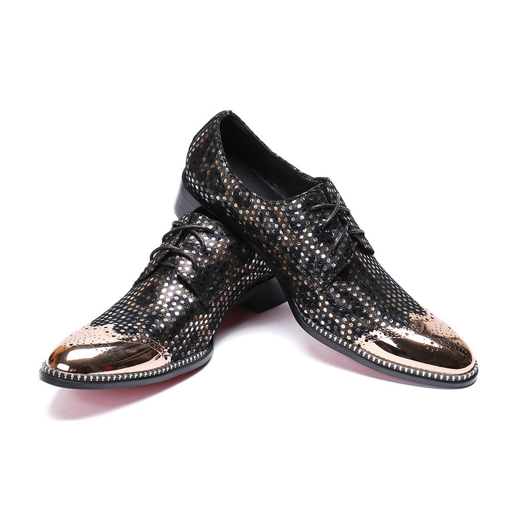 Zapatos de lujo para hombres brillante de cuero genuino de los hombres zapatos de vestir Negro Zapatos de lujo para hombres brillante de cuero genuino de los hombres zapatos de vestir Negro