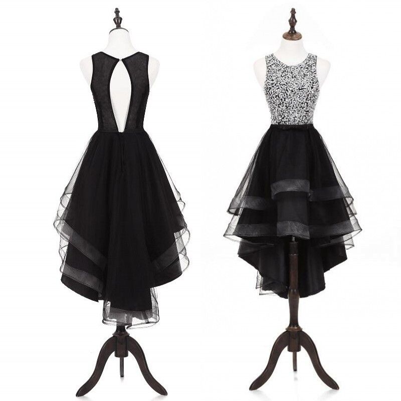 white high low cocktail dress