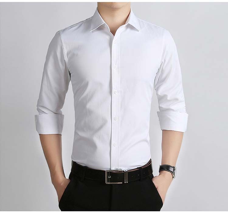 Cotton Mens Shirts Formal Shirt White 