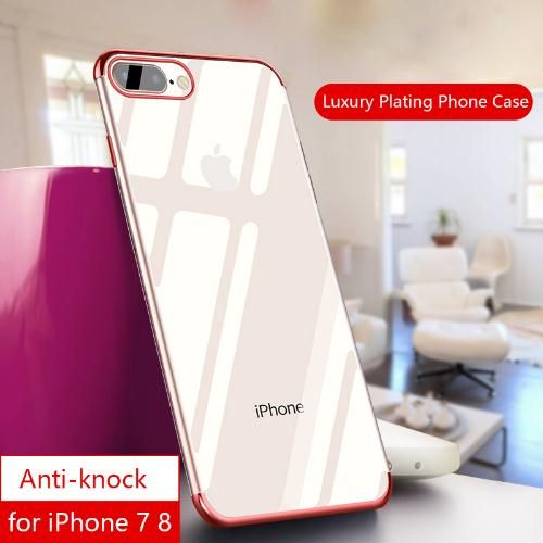 Compre Caso Para Iphone 8 Plus 7 Plus Chapeamento De Luxo Dourada  Transparente Tpu Silicone Casos De Telefone Macio Capa Para Iphone 7 8 Case  Barato | Entrega Rápida E Qualidade | Pt.Dhgate
