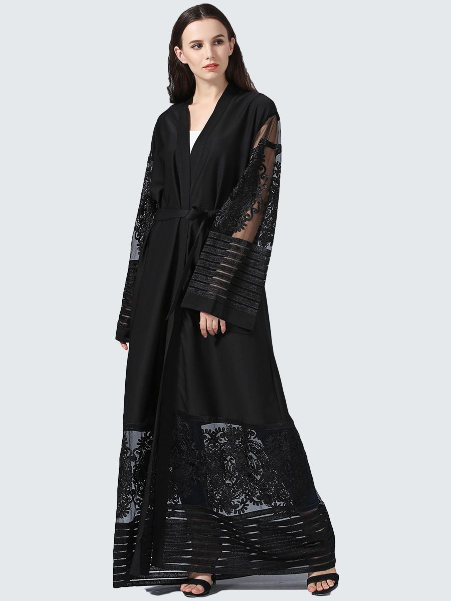 black open abaya