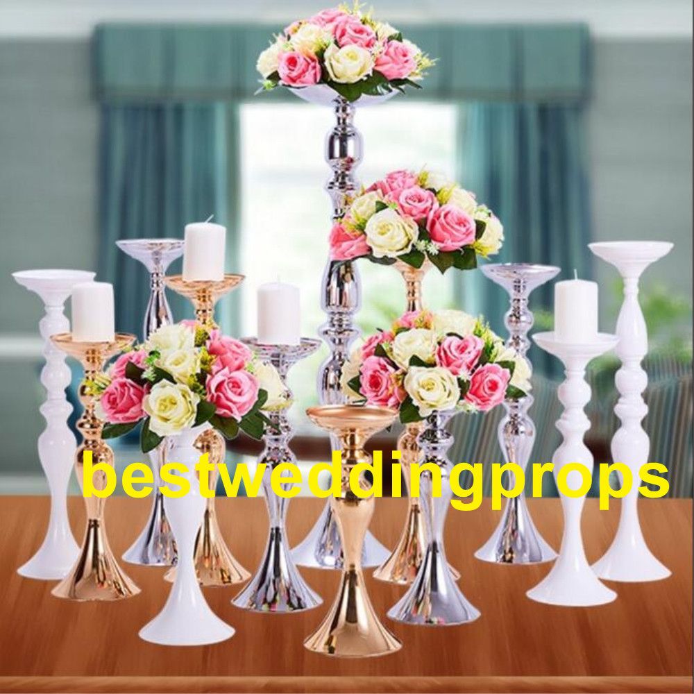 Slim Metal Flower Vase Trumpet Vases Centerpieces For Wedding