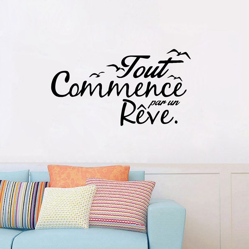 French Inspiration Quote Wall Stickers Birds Letterings Dream Vinyl Decals Home Bedroom Living Room Decoration FQ0031 Cheap Wall Stickers For Bedrooms French Inspiration Quote Wall Stickers Birds Letterings Dream Vinyl Decals Home Bedroom Living Room Decoration FQ0031 Cheap Wall Stickers For Bedrooms