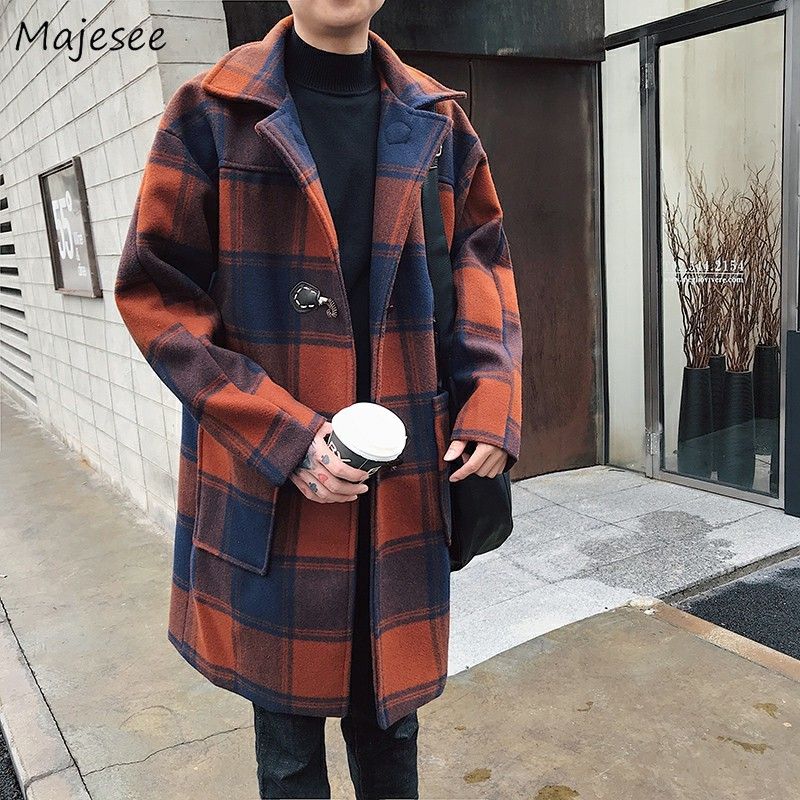 mens tartan overcoat