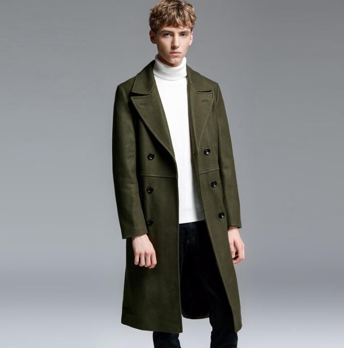 Green wool overcoat mens Clearance