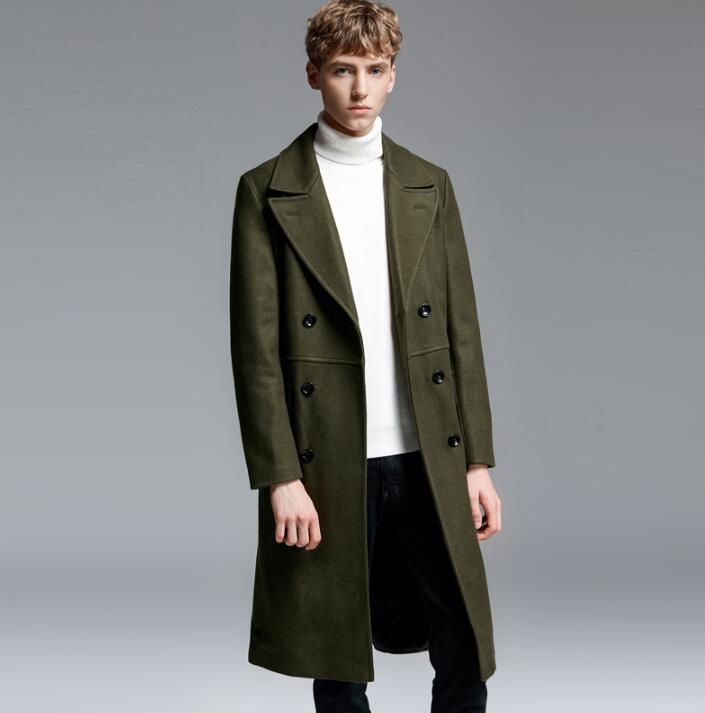 abrigo verde hombre