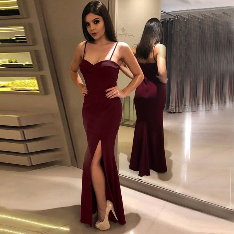 bodycon full length prom dress