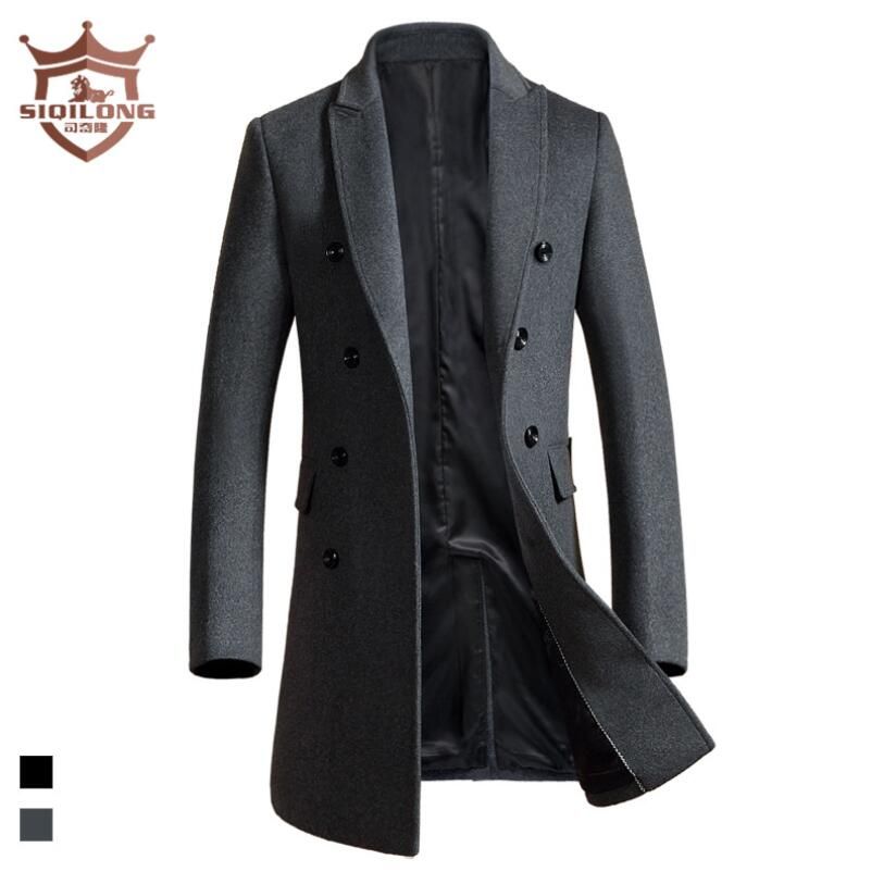 Grosshandel Siqilong Schwarzer Grauer Mittellanger Wollmantel Herren Winterjacke Mantel Trenchcoat Herren Kaschmirjacke Mantel Wollmischungen Von Toto10 78 49 Auf De Dhgate Com Dhgate