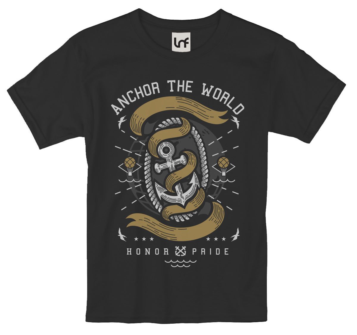 Ancla The World Camiseta Hombre Náutico Regalo