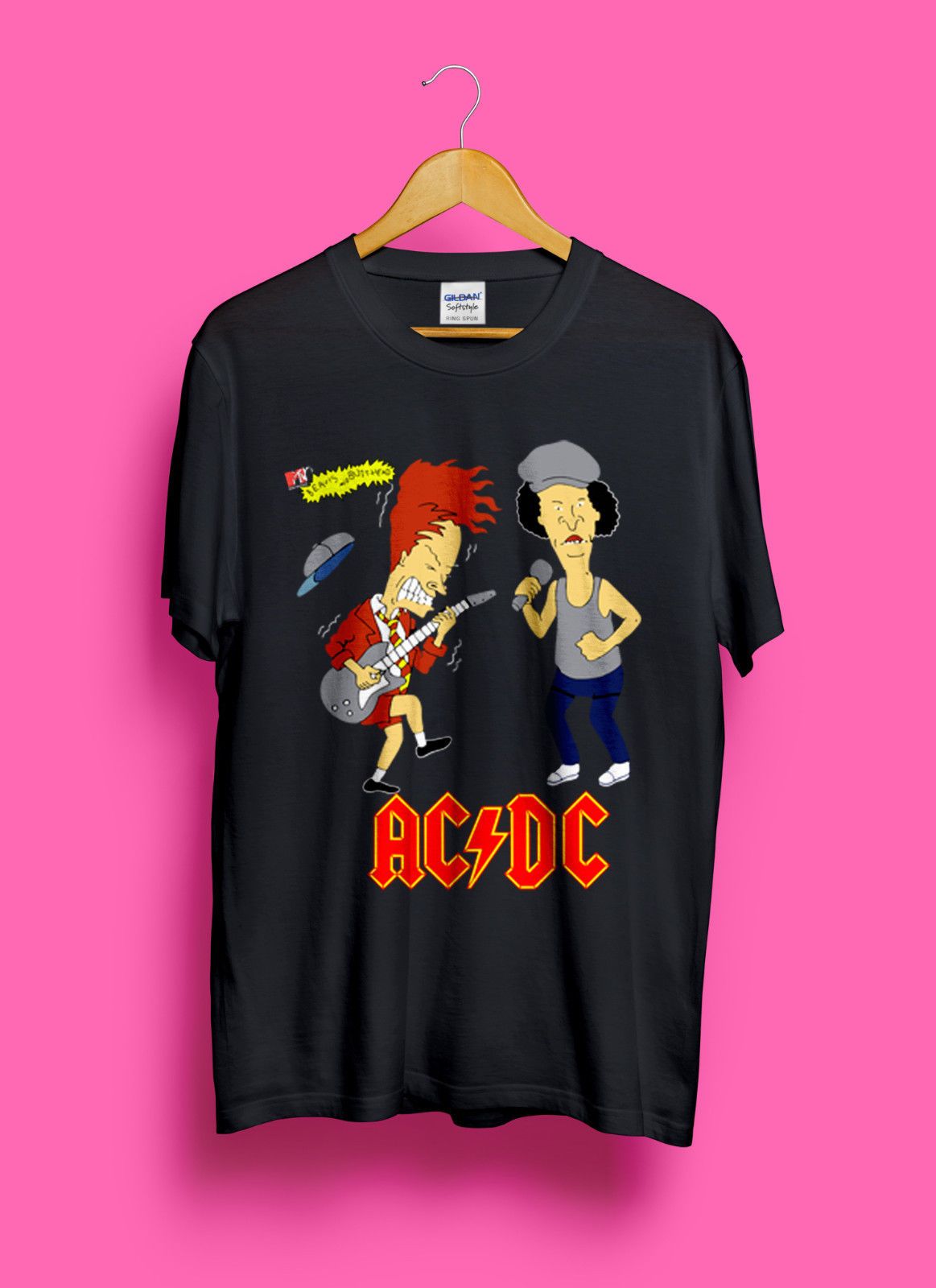 beavis and butthead acdc shirt
