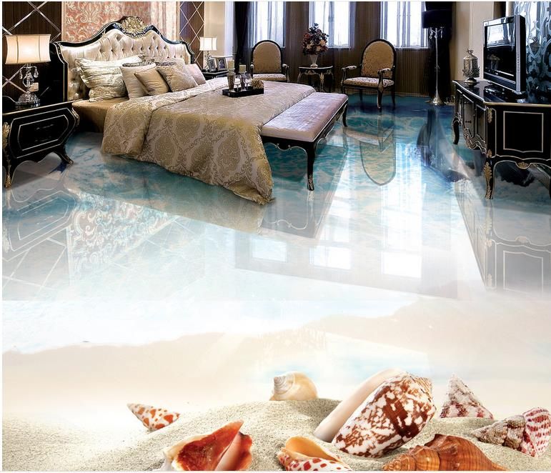 Waterproof Pvc Wallpaper Esthetic Beach Dolphins Play 3d Floor Tiles To Draw Pvc Self Adhesive Flooring I Wallpapers Hd Image Wallpaper Photo From