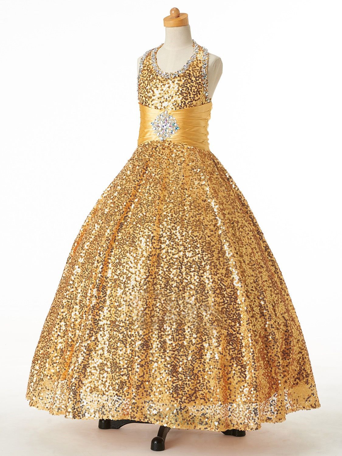 gold dresses for girls