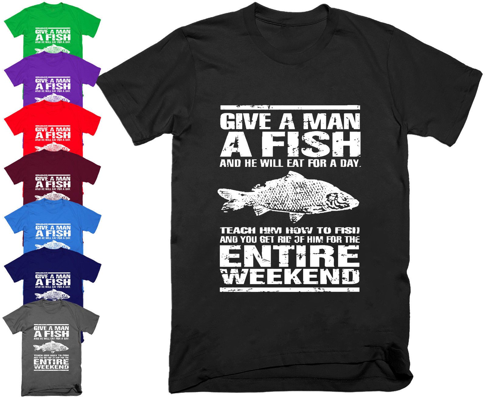 Size does matter Funny Fishing T-Shirt Mens Gift Fathers Day