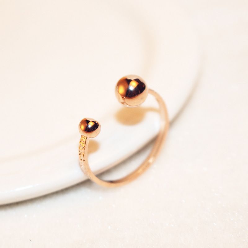 Satin Al Ayarlanabilir Gul Altin Renk Yuzukler Dolgulu Iki Top Acik Ayarlamak Basit Narin Taki Genc Minimalist Siska Ince Halka Tl46 24 Tr Dhgate Com