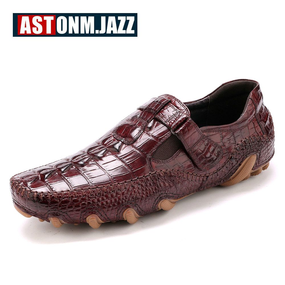 2018 Hot!! Business Man Casual Shoes Brand Genuine Leather