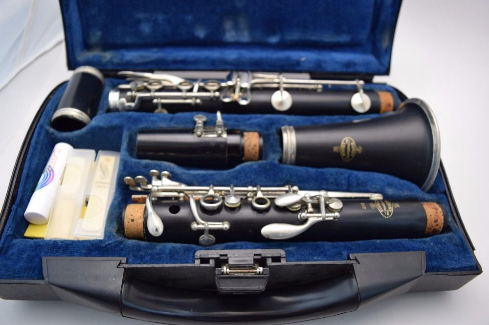 amante lino Seguro BUFFET B12 B Flat 17 teclas clarinete ébano Cuerpo de viento de madera  profesional Instrumentos plateado