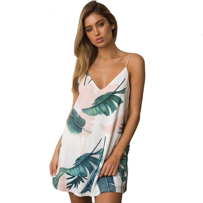 white palm leaf dress