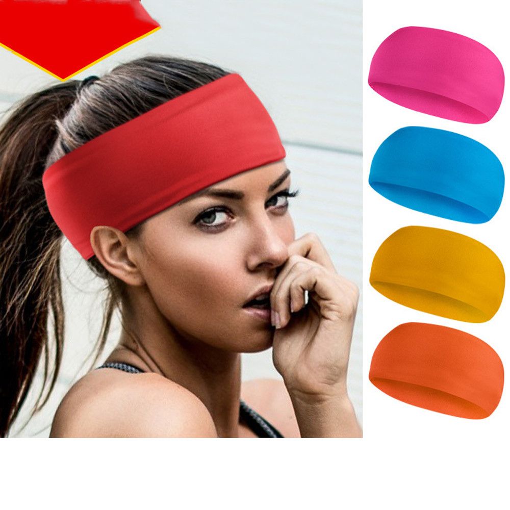 2020 Women Men Sport Sweat Sweatband Headband Yoga Gym Hairband
