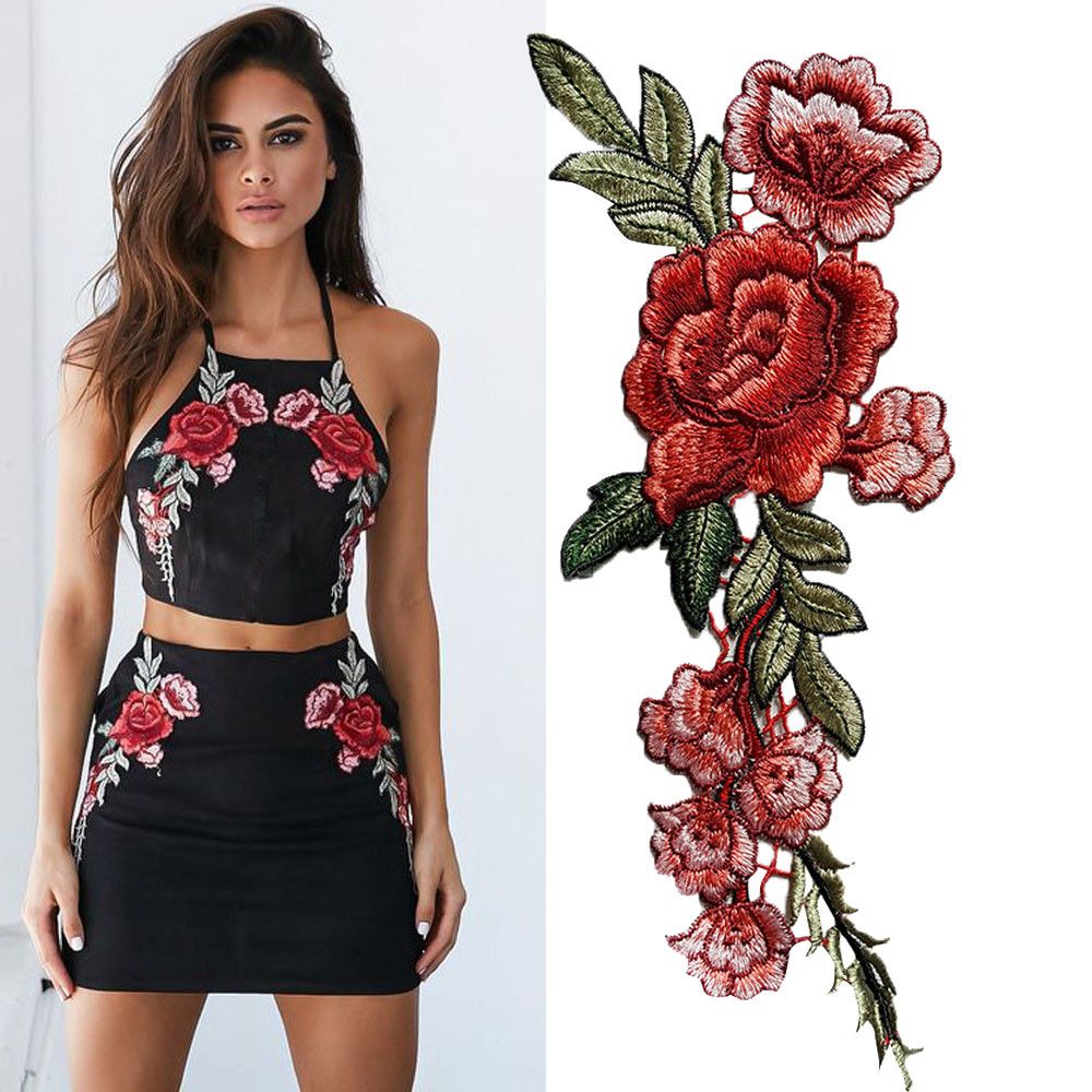 Compra 30 Unids Bricolaje Parches De Flores Grandes Etiquetas Engomadas De  Ropa Bordado Bordado Rosas Collar Floral Coser Parche Pegatina Aplique  Insignia Barato | Entrega Rápida Y Calidad | Es.Dhgate