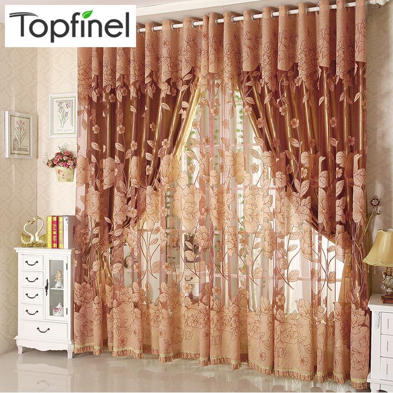 2019 Top Finel Modern Luxury Embroidered Sheer Curtains For Living
