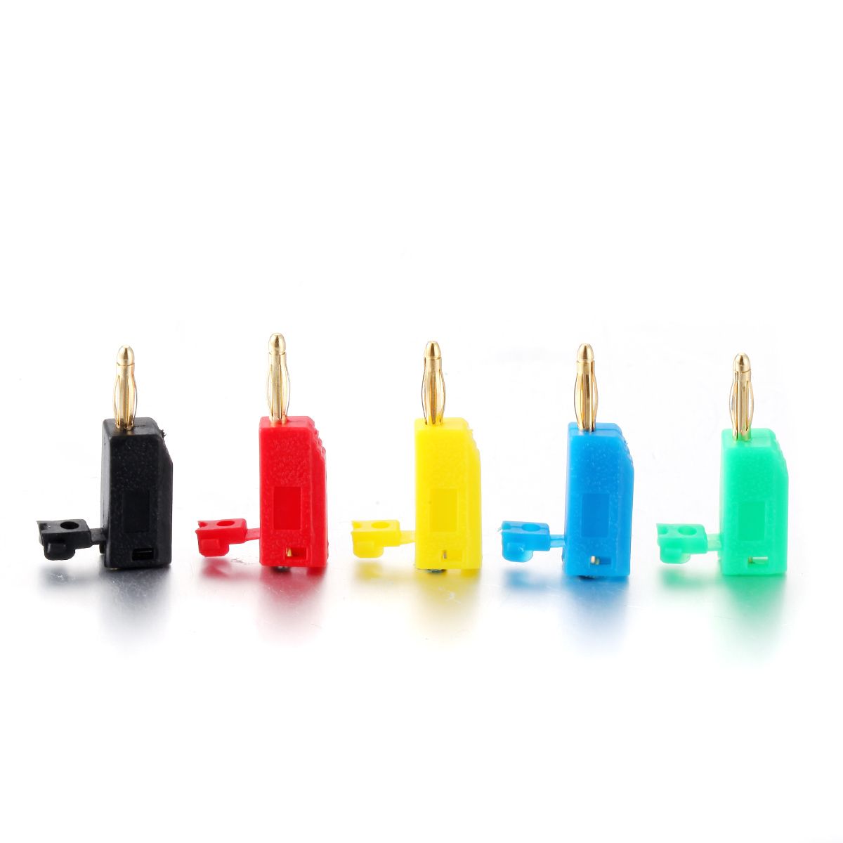 2mm Gold Plated Stackable Banana Plug Jack  Red Black Green Yellow Blue X1pair