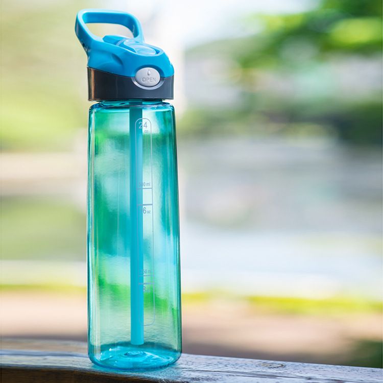 Acheter Bouteille Deau De Sport 24 Oz Avec De La Paille Et Poignée Bpa Sans Bouchon étanche à La Poussière Des Bouteilles De Boisson Pour La