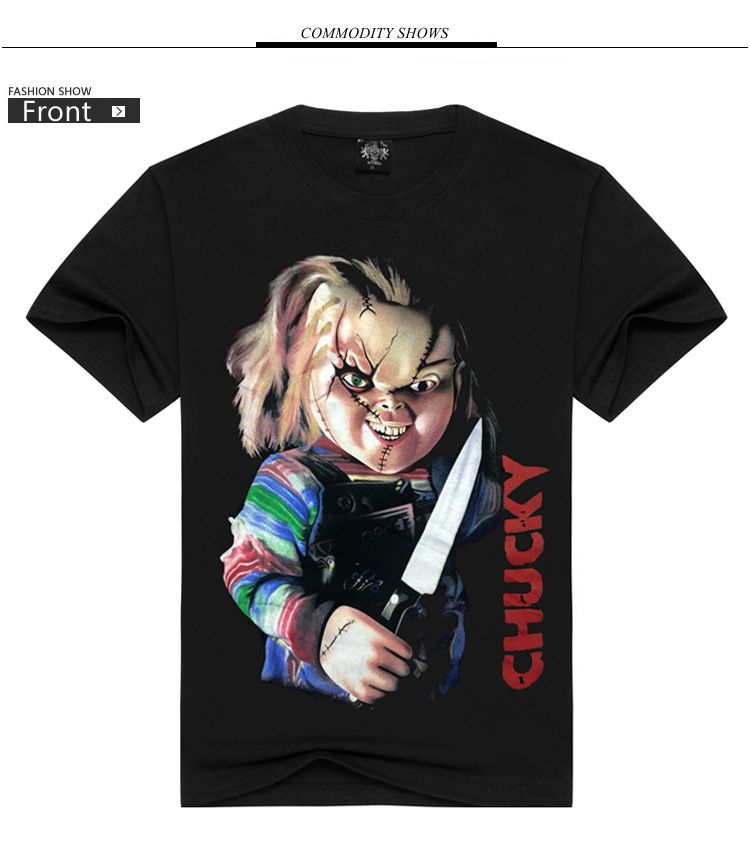 Men Tops Tshirts 3d Printing Ghost Baby Chucky Pattern T Shirt Male Fashin Casual Black T Shirt From Qqlover 4 15 Dhgate Com