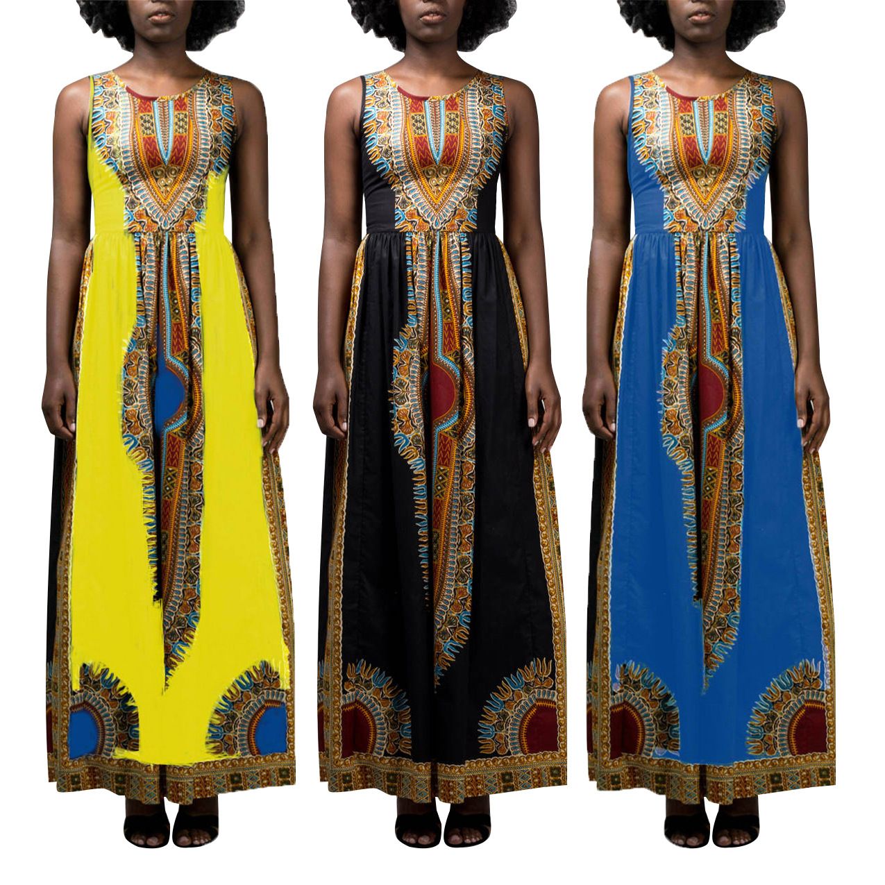african dashiki maxi dress