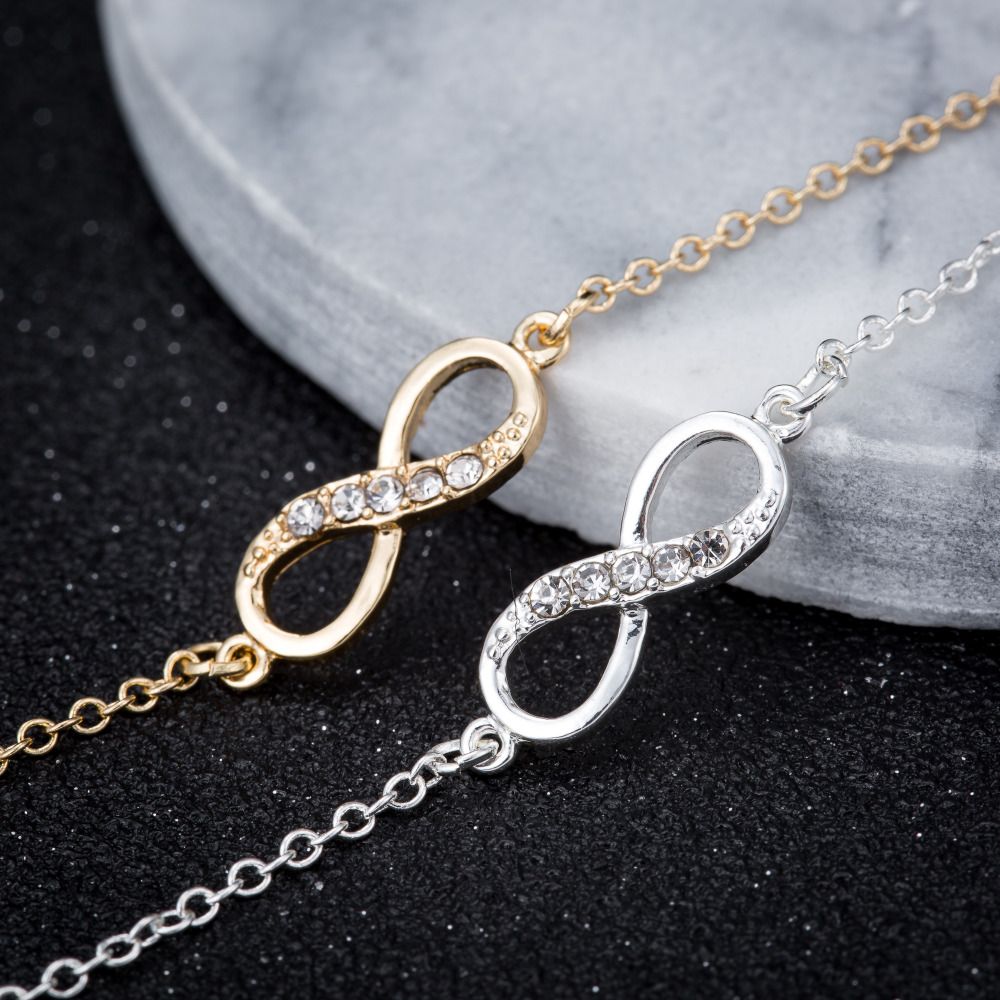 Élégant bracelet fashion cristal strass Infinity Bracelet Luxe Bijoux