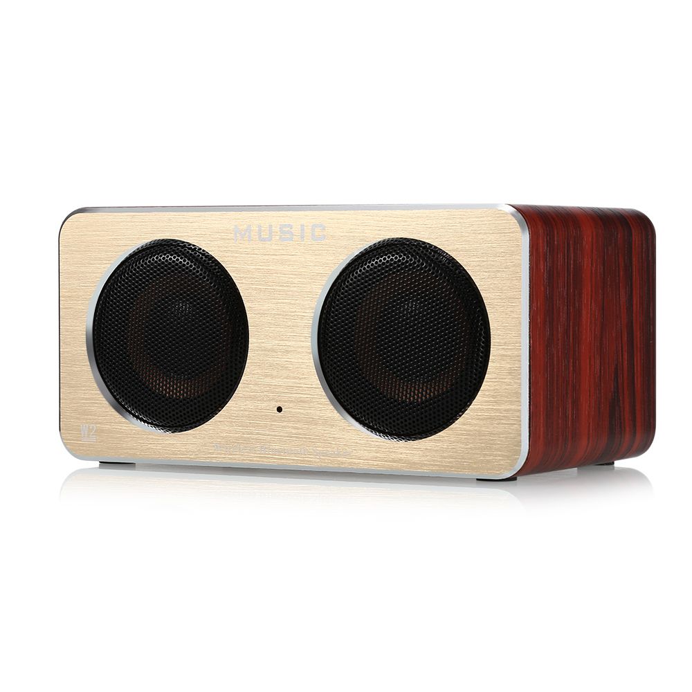 wooden stereo speakers