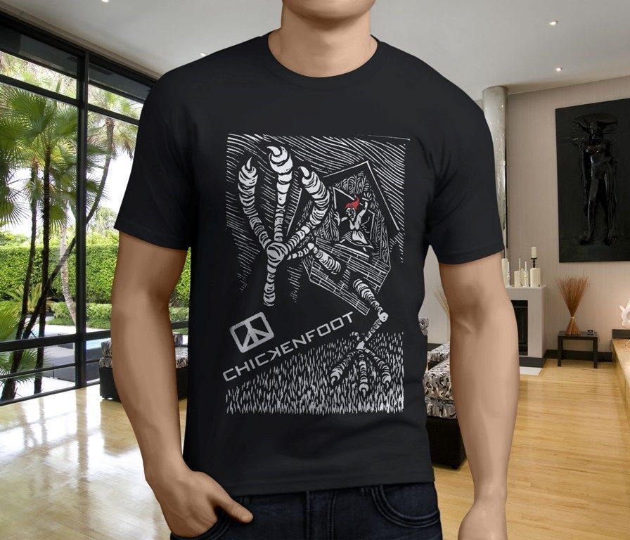 Official Men/'s Blue T-Shirt IMPORT Chickenfoot Down The Draw