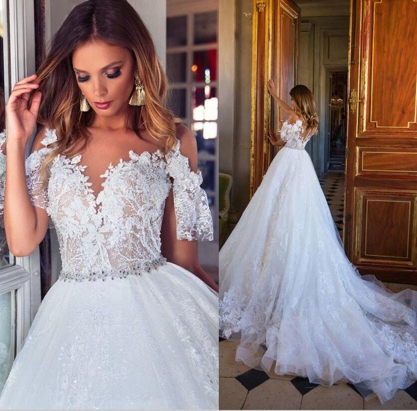 lace reception dress