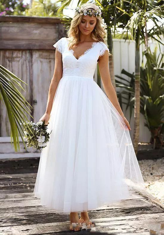 80s Lace Wedding Dresses Lace Half Sleeve A Line Bridal Gowns Custom Plus Size 